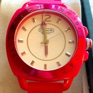 COACH “boyfriend” silicone watch womens